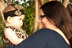 THANKS: Baby Violet and mum Grace Hooper.