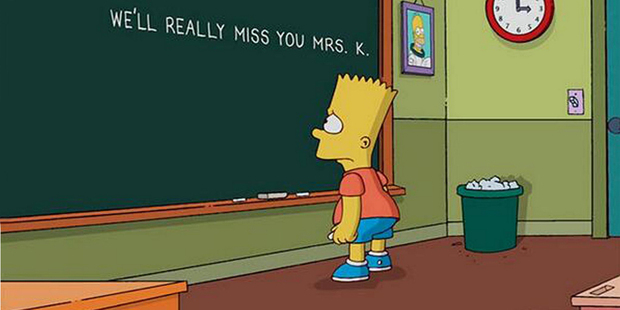 The Simpsons air a tribute message to Marcia Wallace, voice of high school teacher Mrs Krabappel.