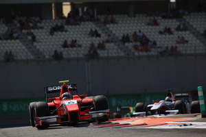 Mitch Evans didn't have Lady Luck on his side in round 11 of the 2013 GP2 Championship at the Yas Marina Circuit in Abu Dhabi at the weekend. Picture / GP2 Media