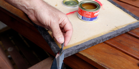 Step 3, upholster lid. Photo / Michael Craig
