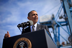 President Barack Obama speaks at the Port of New Orleans.Photo / AP
