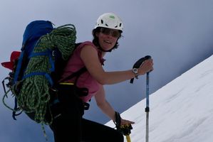 Heather Rhodes, 36, was rescued from the South Island Arrowsmith Range glacier.