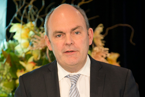 Minister Steven Joyce talks to media about the deal for SkyCity to build the NZ International Convention Centre.