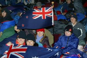 New Zealand and Australians camped out waiting for the dawn service at Anzac Cove on the Gallipoli Peninsula. Photo / Mark Mitchell