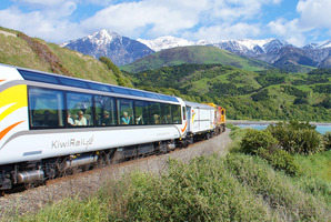 The Northern Explorer train travelling between Auckland and Wellington.