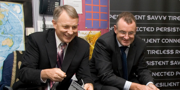 Phil Goff and Trevor Mallard. Photo / Mark Mitchell