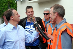 John Key is refusing to rule out dramatic intervention such as injecting taxpayer cash into network company Chorus. Photo / APN