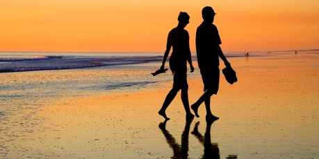 Enjoying a sunset at Broome's Cable Beach is the perfect way to start a trip to the region. Photo / Getty Images