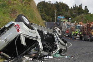 The crash scene on Pyes Pa Rd.