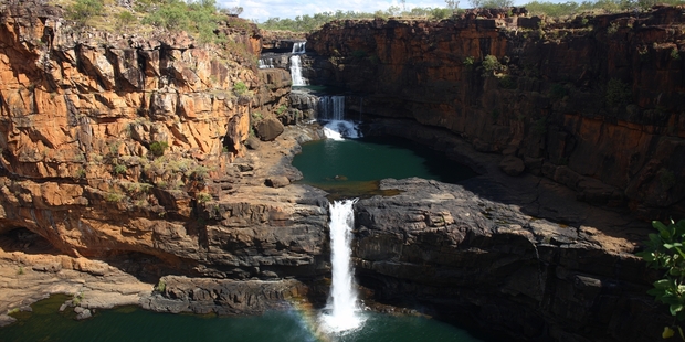 The spectacular Mitchell Falls in Western Australia's Kimberley Ranges. Photo / Getty Images
