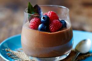 Dr Libby's chocolate mousse.