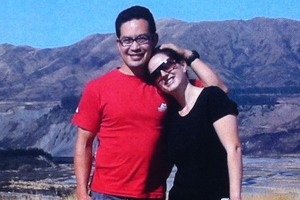 The photo of Hiroki Ogawa and Nicole Sutton used in the service sheet at their funeral.