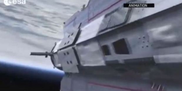 The 1,100-kilogram satellite already has fallen to an altitude of 170 kilometers and is spiraling steadily downward.Photo / AP