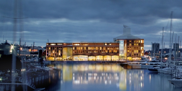 One of the designs that was considered by Waterfront Auckland for the new hotel.
