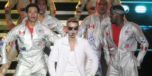Justin Bieber performs in Buenos Aires. Photo / AP