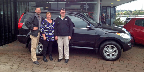 Scott and Kirsteen McConnachie and son Alastair with their Great Wall X240 SUV.