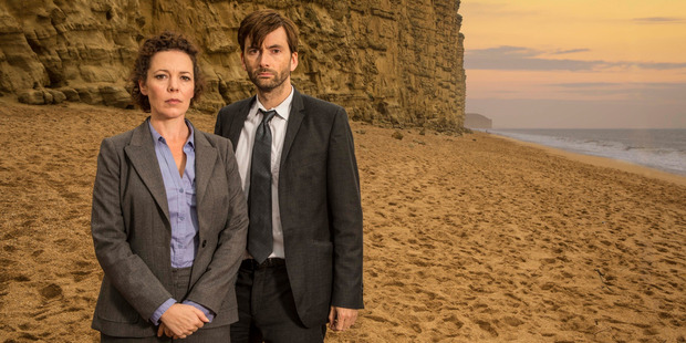 David Tennant and Olivia Colman in 'Broadchurch'.