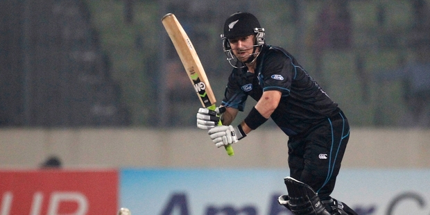 Nathan McCullum hit 32 from nine balls to lead New Zealand to an unlikely victory in the second ODI against Sri Lanka. Photo / AP