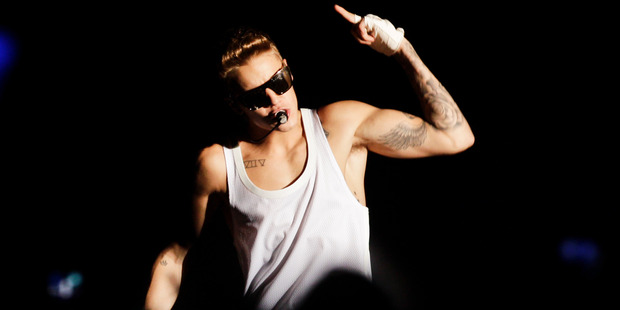 Justin Bieber performs during his Believe world tour in Panama City.Photo / AP