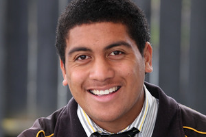 Gafatasi Fuimaono feels 'pretty happy' about how his Level 1 English exam went yesterday after doing lots of swot. Photo / Chris Gorman