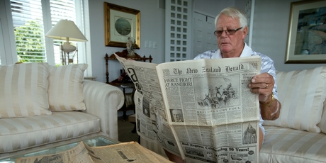 Bill Wilson, who retired as circulation manager and an executive director of the company in 1998. Photo / Brett Phibbs
