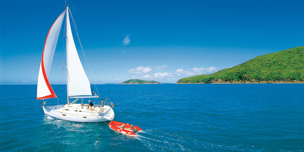 Sailing past Perseverance and Dungurra islands.