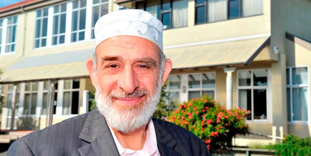 Al-Noor Charitable Trust chairman Mohammad Alayan outside the proposed An-Nur Kiwi Academy in South Dunedin. Photo / Linda Robertson