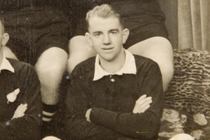 Bernie Walsh in the 1950 All Blacks team.