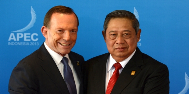 Tony Abbott with Susilo Bambang Yudhoyono.