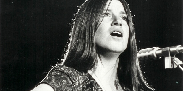 Shona Laing representing New Zealand at the World Popular Song Festival in Tokyo, Japan in 1974, where she won a top prize for her song Masquerade.