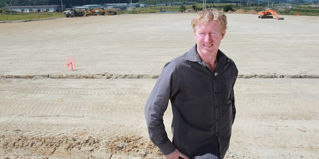 COLLABORATION: Development manager for Element IMF, Grant Downing, at the site in Tauriko.PHOTO/JOHN BORREN