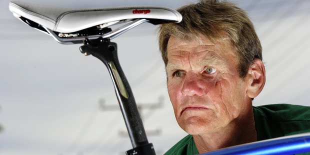 Te Puna man Hugh Clark rode his bicycle into a stationary car on Welcome Bay Rd,
causing serious injuries to his jaw and face. Photo / George Nova.