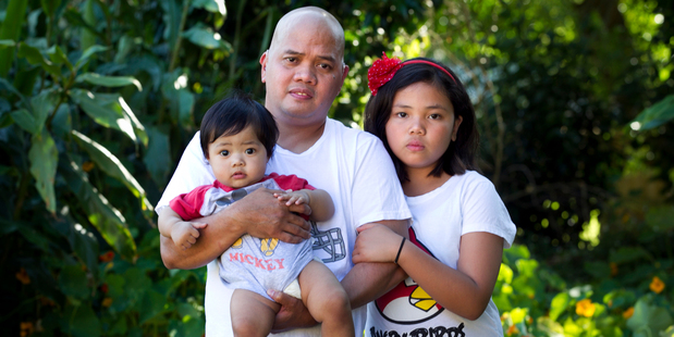 Norman Gayo has help looking after his daughter Kyla and baby son Leandro. Photo / Natalie Slade