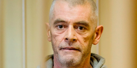 David Haussmann stands in a cage during his imprisonment in Russia. Photo / AP