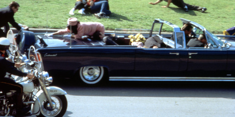 This image provided by Warner Bros. from Oliver Stone's 1991 movie JFK shows a recreation of the assassination of U.S. President John F. Kennedy in Dallas.