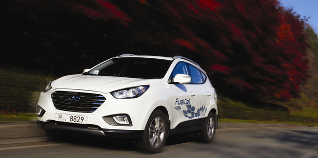 Hyundai ix45 hydrogen fuel cell SUV. Photo / Supplied