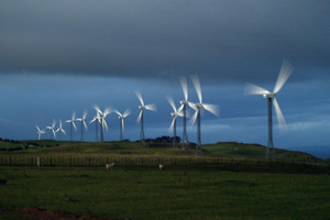 Wind turbines at one of Trust Power's wind farms near Palmerston North Photo/Mark Mitchell
