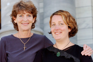 File photo of Moana Mackey, right and mother, former MP Janet Mackey. Photo / NZ Herald