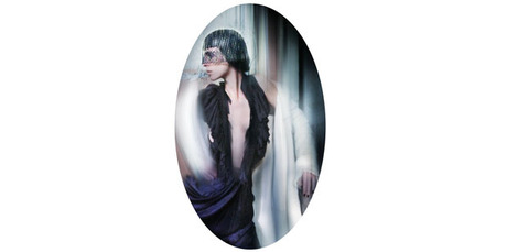 Philip Treacy hat, c.2004, Louis Vuitton coat, A/W 2004. Wunderkind dress, S/S 2006. Worn to 'The Phantom of the Opera' premiere, 6 Dec 2004. Model, Liberty Ross/Storm Models.Photo/Nick Knight.