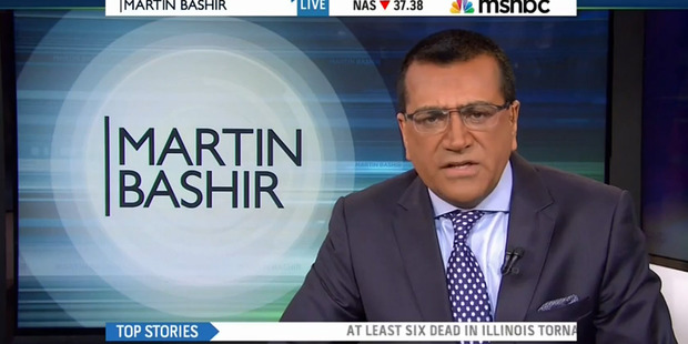 Martin Bashir apologising for his comments about Sarah Palin.