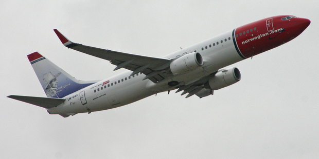 Norwegian Air's fleet features portraits of famous Scandinavians on the tail. Photo / Wikimedia Commons image by Alan Wilson
