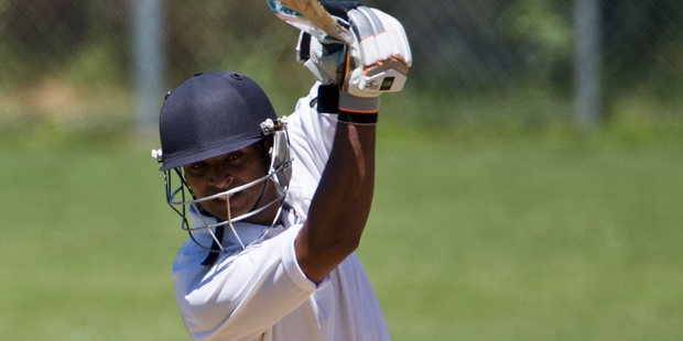 Amit Dhadwal scored an unbeaten 114 for MAGS against Westlake. Photo / Greg Bowker