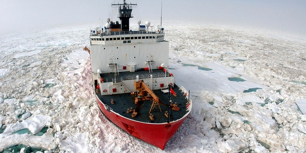 The US Coastguard has three ice-breakers in contrast to Russia's patrols of the Northern Sea Route.