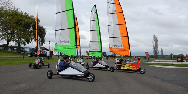 Papamoa's Blokart Recreation Park serves as a base for Blokart enthusiasts.