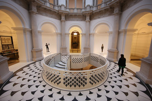 Architects have revitalised Tate Britain's entrance, cafe and gallery spaces in a £45 million project, which included a new staircase in the rotunda. Photo / Getty Images
