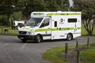 Ambulance officers worked to stabilise the man for 20mins before taking him to hospital. Ambulance officers worked to stabilise the man for 20mins before taking him to hospital.