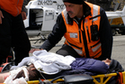 Blake McDavitt a RARO (Ruapehu alpine rescue) team member with the injured man Blake McDavitt a RARO (Ruapehu alpine rescue) team member with the injured man