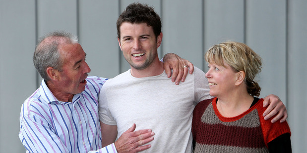 Will McTavish with parents Lindsay and Rachael. Photo / Hagen Hopkins