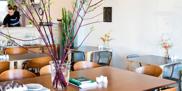 Interior detail of cafe L'Oeuf in Mt.Albert. Photo / Babiche Martens.