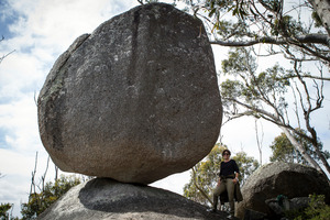 Beside the Balancing Rock.